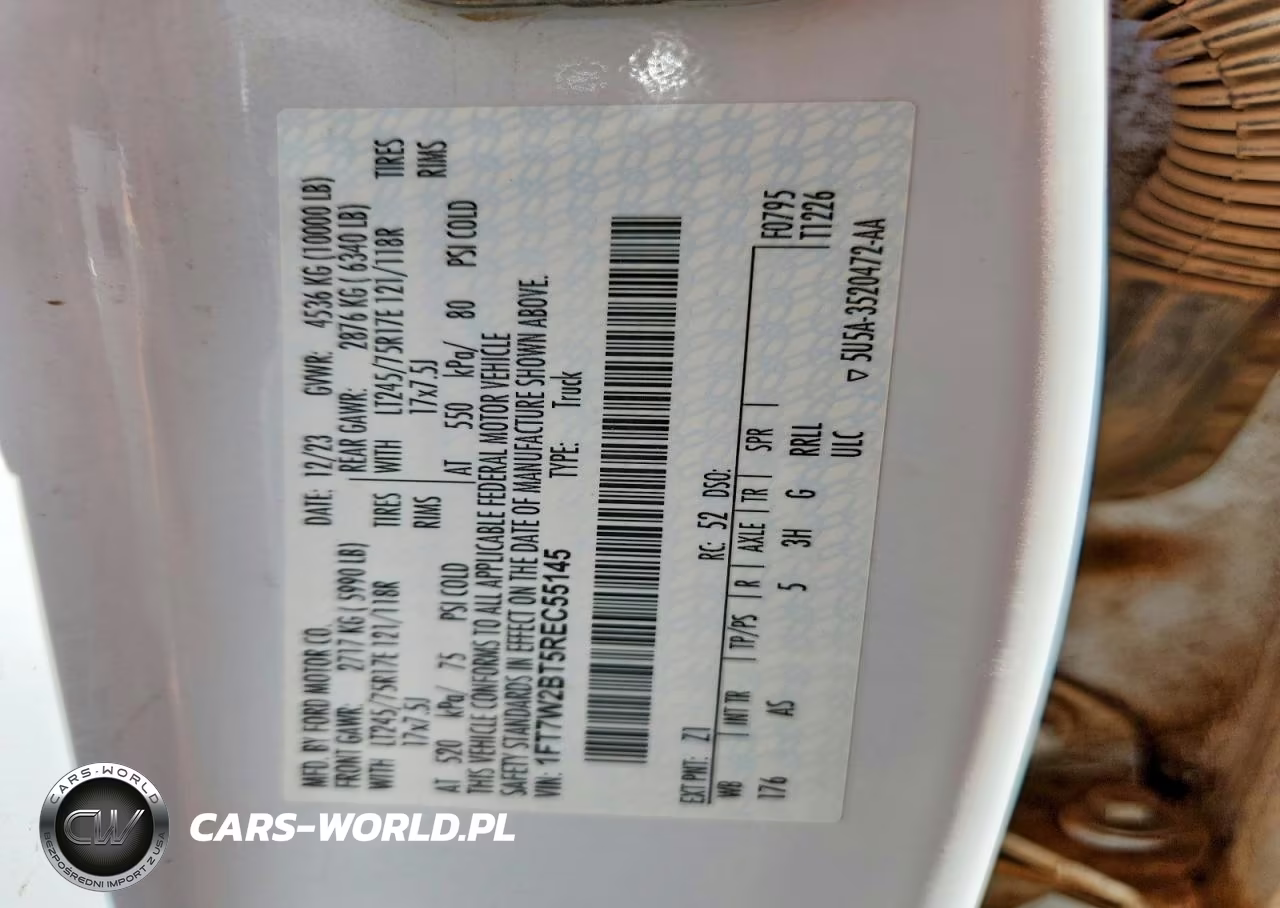 2024 Ford F250 Super Duty VIN:1FT7W2BT5REC55145 - 13