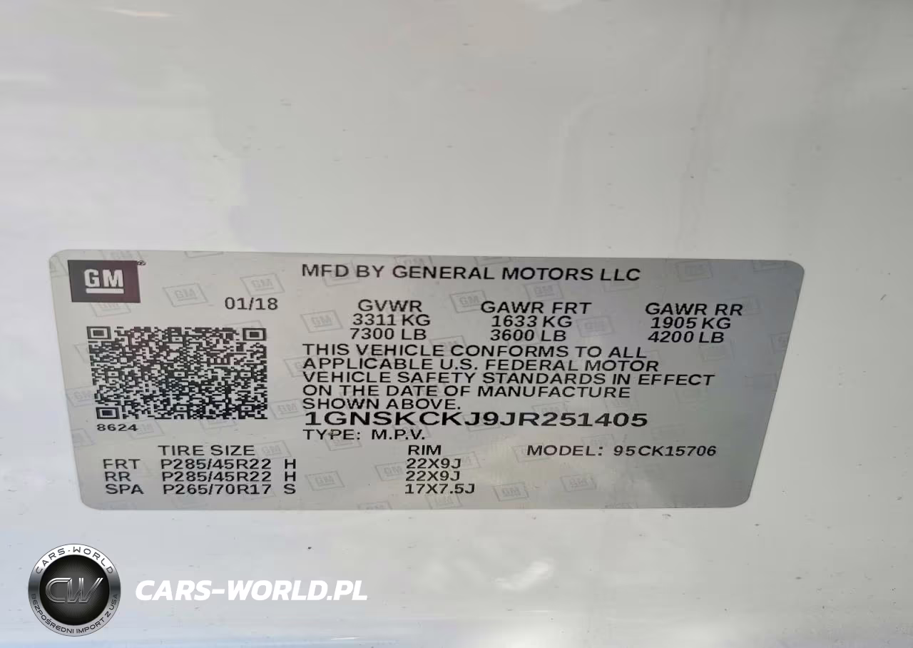 2018 Chevrolet Tahoe K1500 Premier VIN:1GNSKCKJ9JR251405 - 13