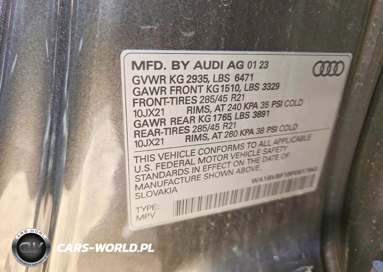 2023 Audi Q8 Premium Plus VIN:WA1BVBF18PD017843 - 13