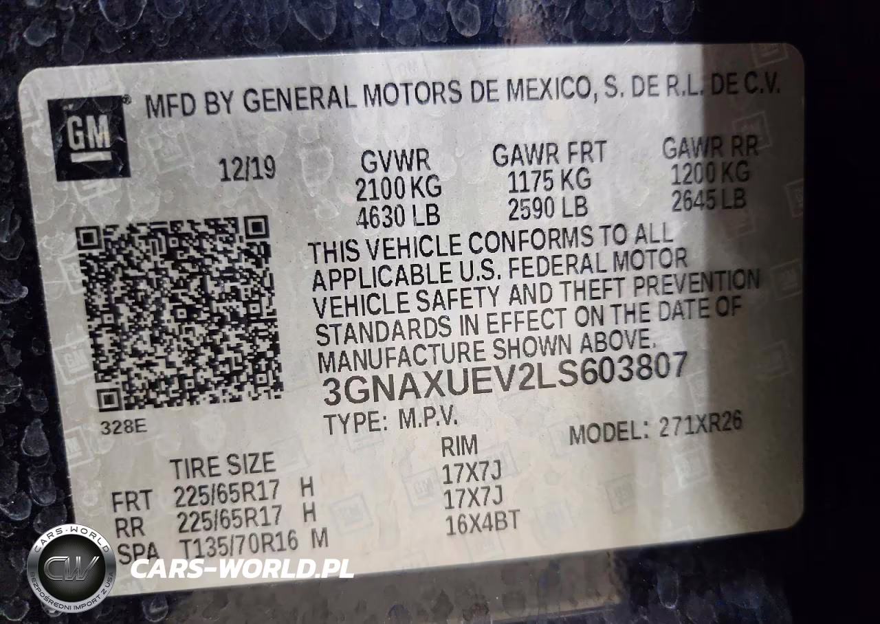 2020 Chevrolet Equinox Lt VIN:3GNAXUEV2LS603807 - 13