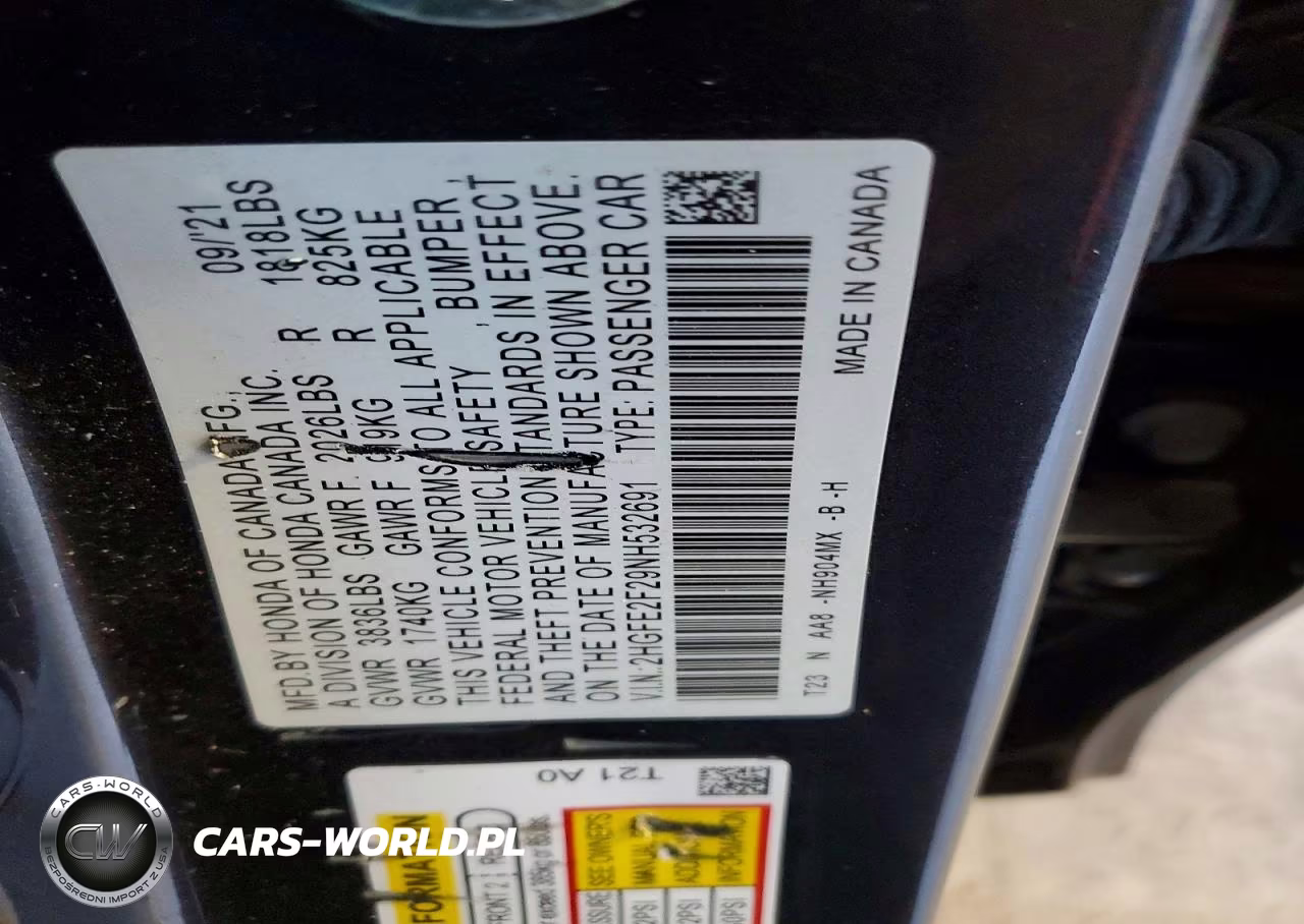 2022 Honda Civic Lx VIN:2HGFE2F29NH532691 - 13