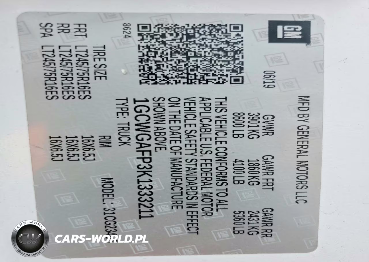 2019 Chevrolet Express 2500 Cargo Delivery Van VIN:1GCWGAFP3K1333211 - 12