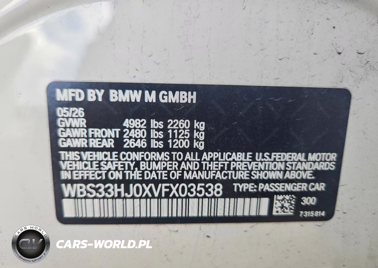 2027 BMW M3 Competition VIN:WBS33HJ0XVFX03538 - 13
