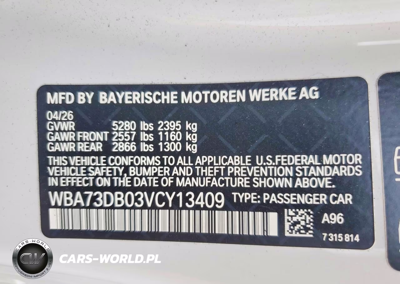 2027 BMW M440Xi VIN:WBA73DB03VCY13409 - 12