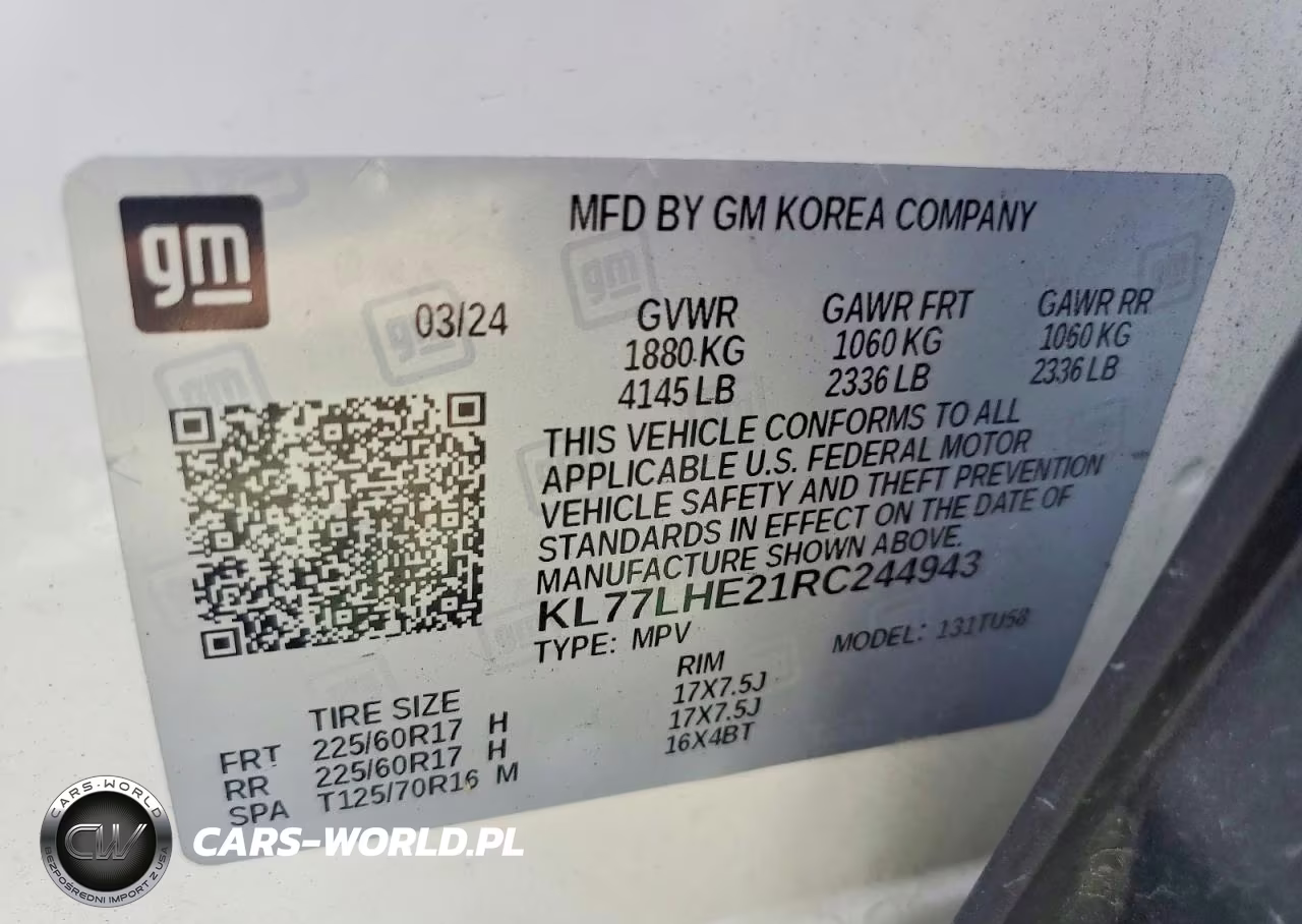 2024 Chevrolet Trax 1Lt VIN:KL77LHE21RC244943 - 13