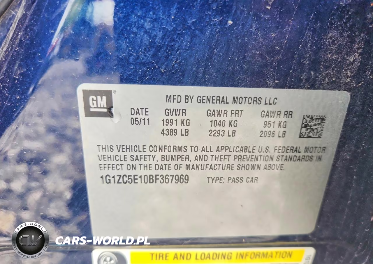 2011 Chevrolet Malibu 1Lt VIN:1G1ZC5E10BF367969 - 12