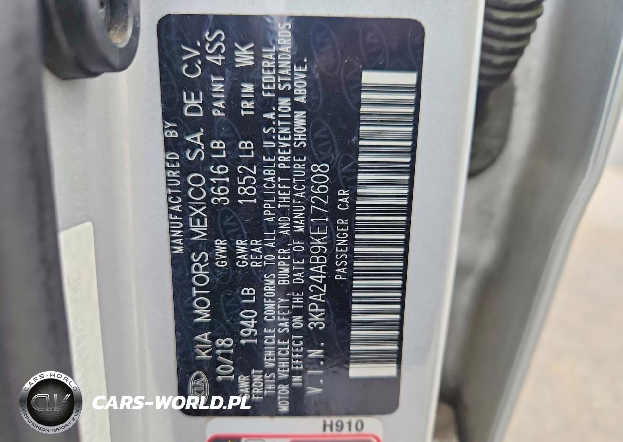 2019 Kia Rio VIN:3KPA24AB9KE172608 - 12