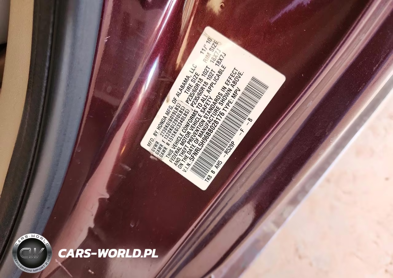 2011 Honda Odyssey Touring VIN:5FNRL5H96BB028176 - 13