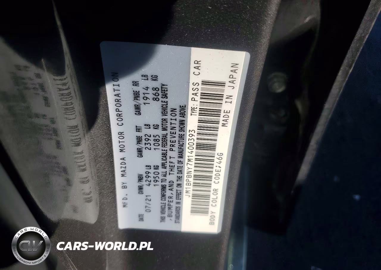 2021 Mazda 3 Premium Plus VIN:JM1BPBNY7M1400393 - 12