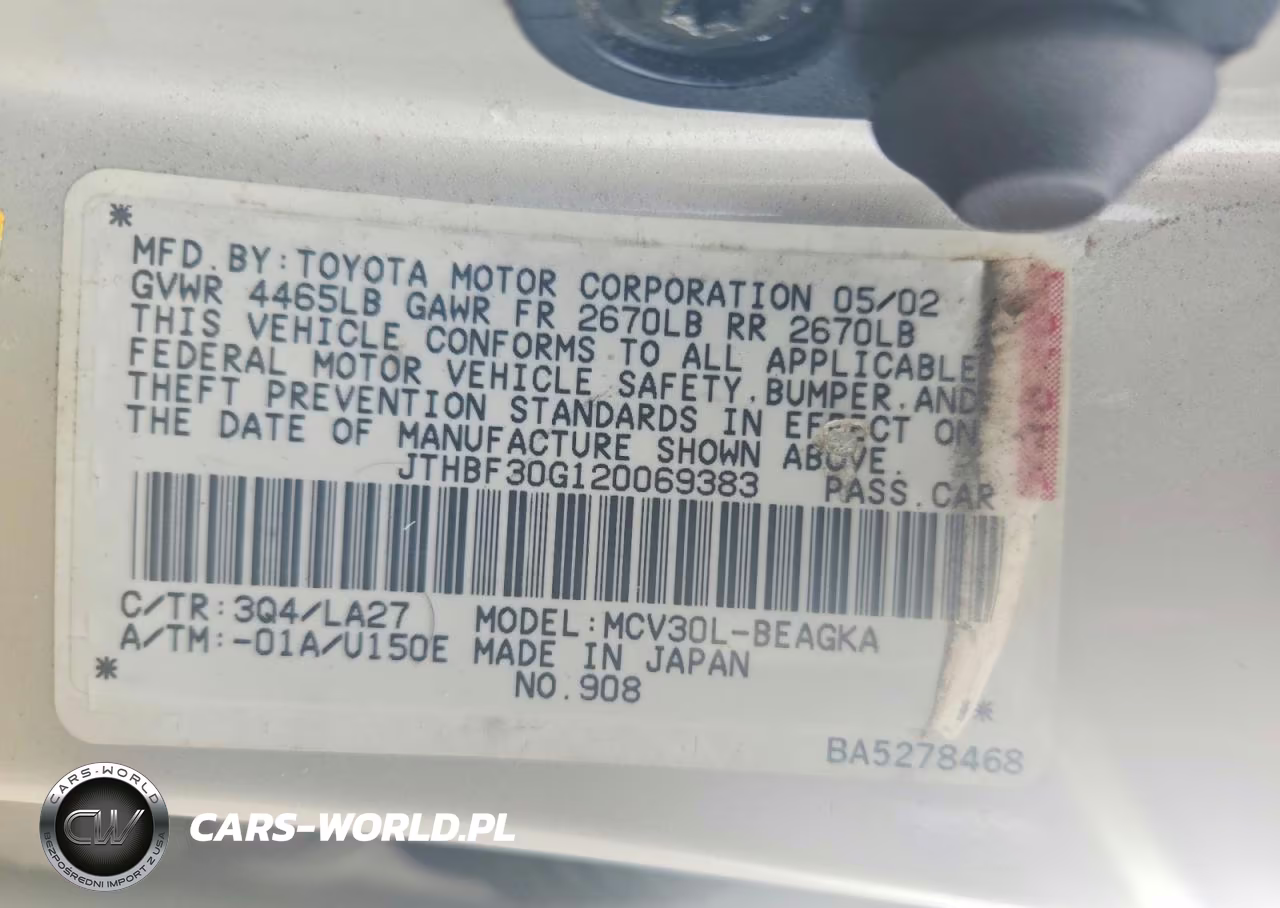2002 Lexus Es 300 VIN:JTHBF30G120069383 - 12
