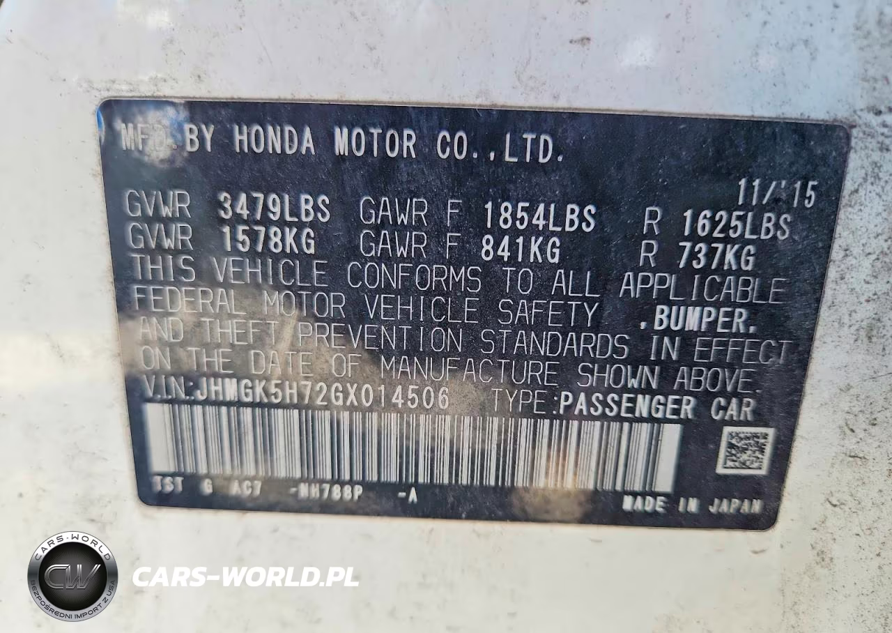 2016 Honda Fit Ex VIN:JHMGK5H72GX014506 - 13