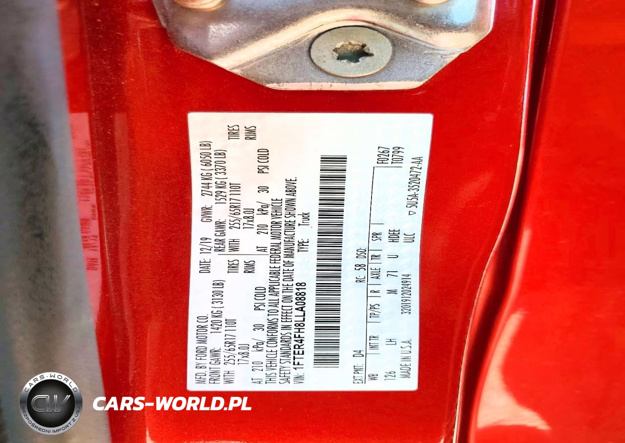2020 Ford Ranger Xl VIN:1FTER4FH8LLA08818 - 12