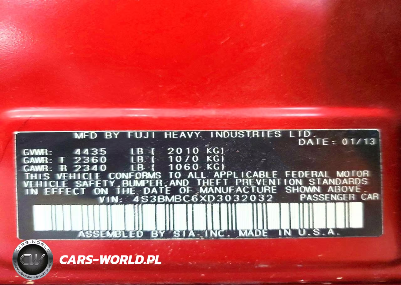 2013 Subaru Legacy 2.5I Premium VIN:4S3BMBC6XD3032032 - 12