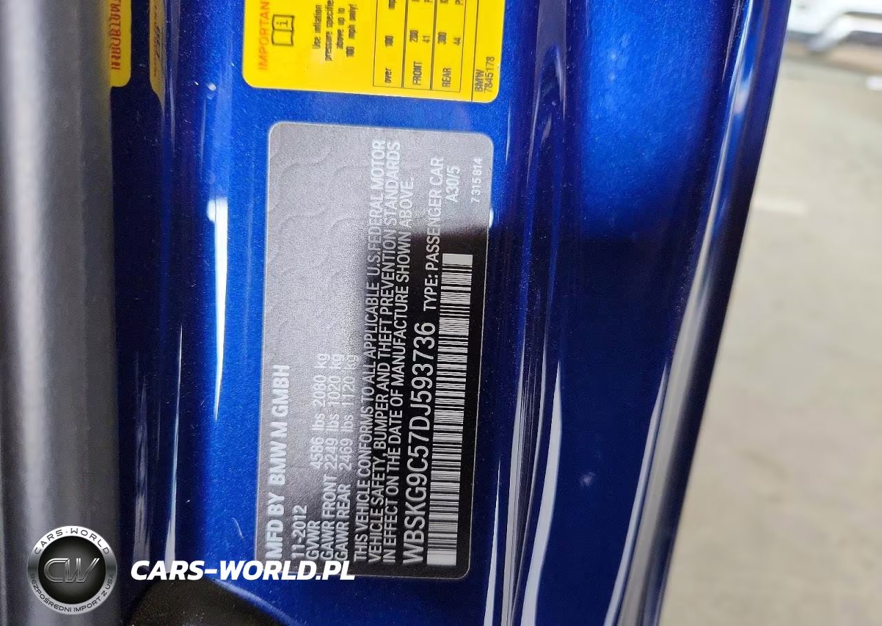 2013 BMW M3 VIN:WBSKG9C57DJ593736 - 13