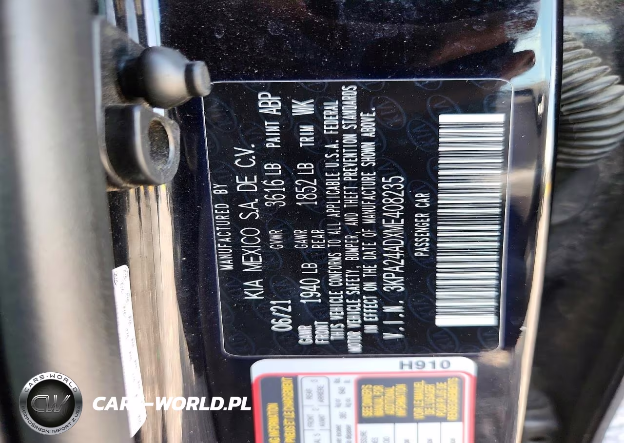 2021 Kia Rio Lx VIN:3KPA24ADXME408235 - 12