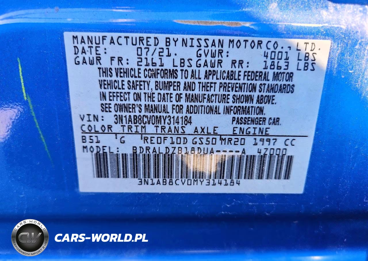 2021 Nissan Sentra Sv VIN:3N1AB8CV0MY314184 - 12