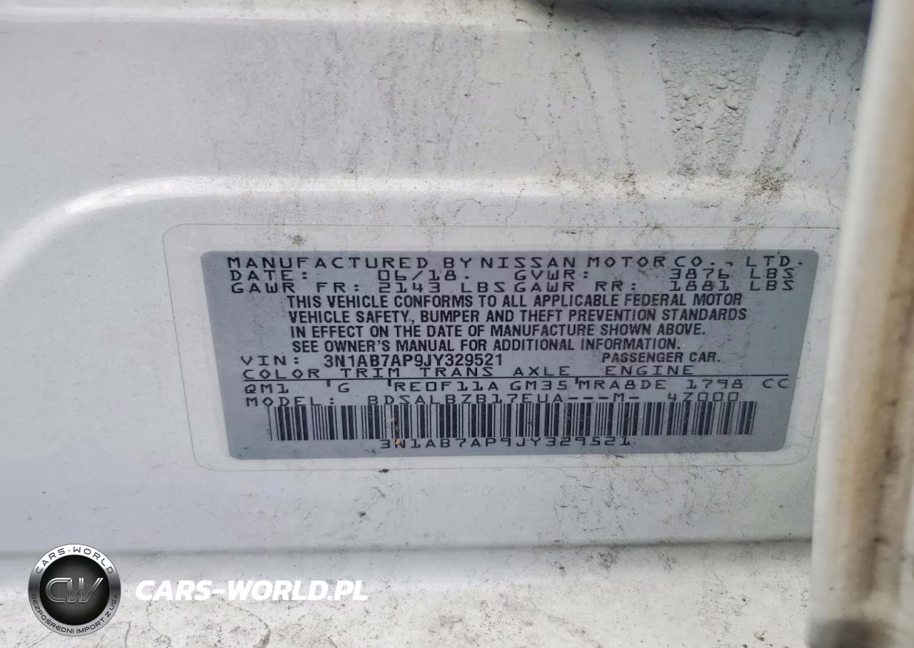 2018 Nissan Sentra S VIN:3N1AB7AP9JY329521 - 12
