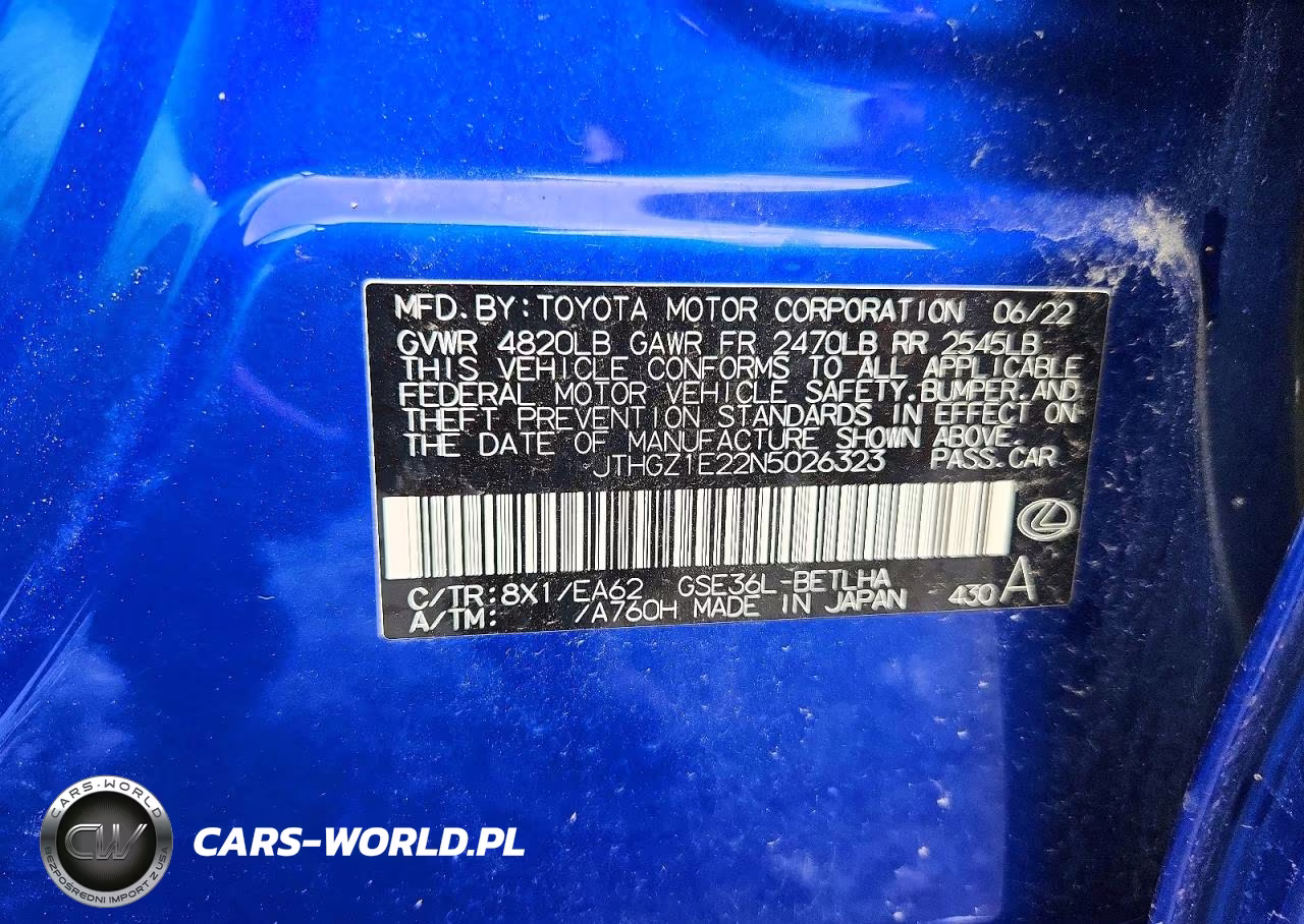 2022 Lexus Is 350 F Sport VIN:JTHGZ1E22N5026323 - 13