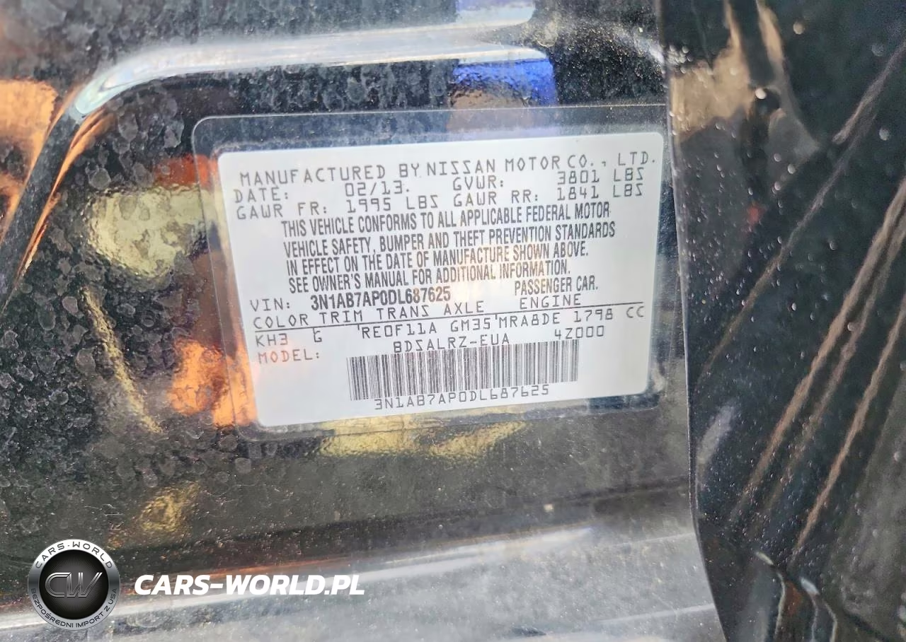 2013 Nissan Sentra S VIN:3N1AB7AP0DL687625 - 12