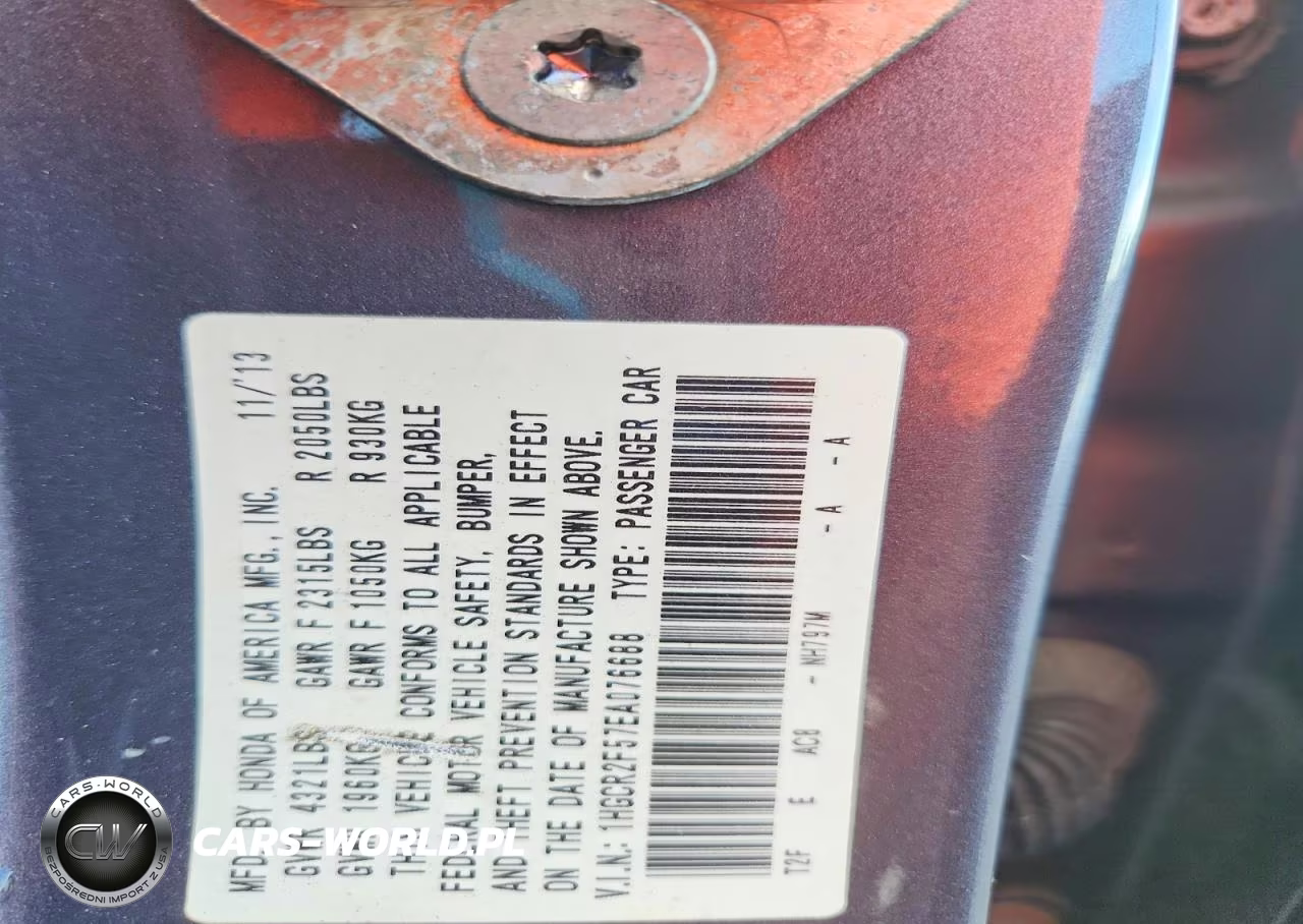 2014 Honda Accord Sport VIN:1HGCR2F57EA076688 - 12