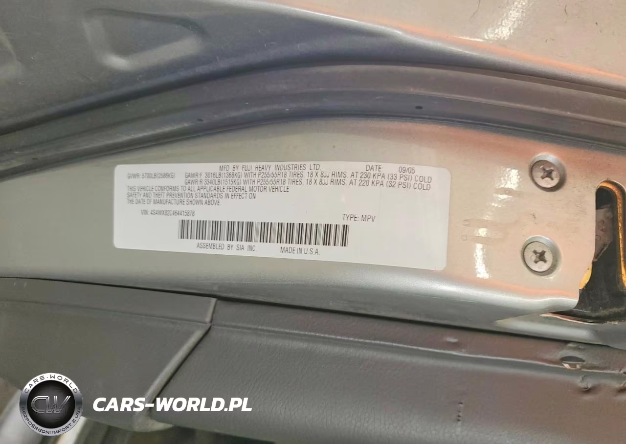 2006 Subaru B9 Tribeca 3.0 H6 VIN:4S4WX82C464415878 - 14
