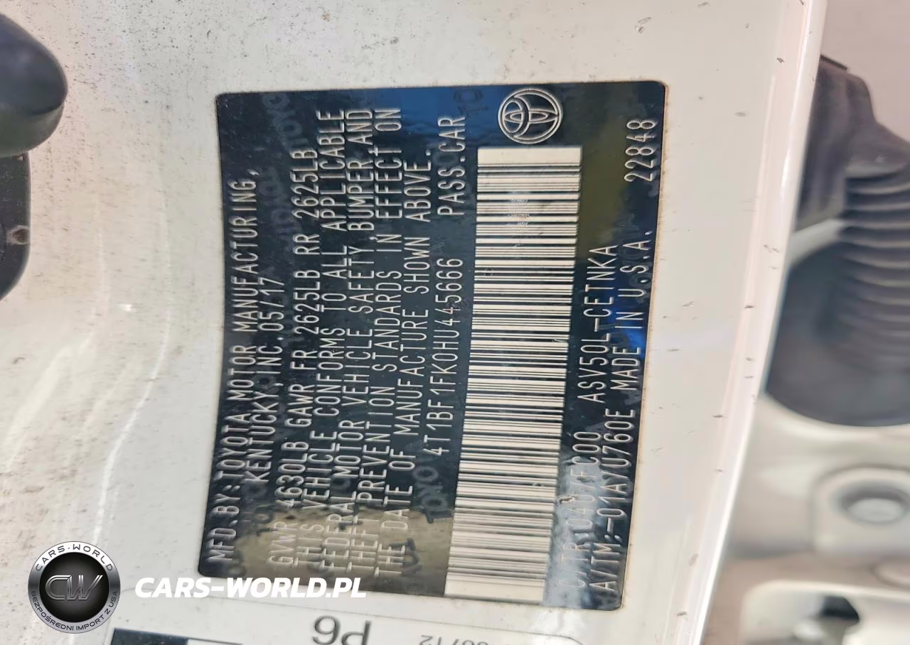 2017 Toyota Camry Le VIN:4T1BF1FK0HU445666 - 12