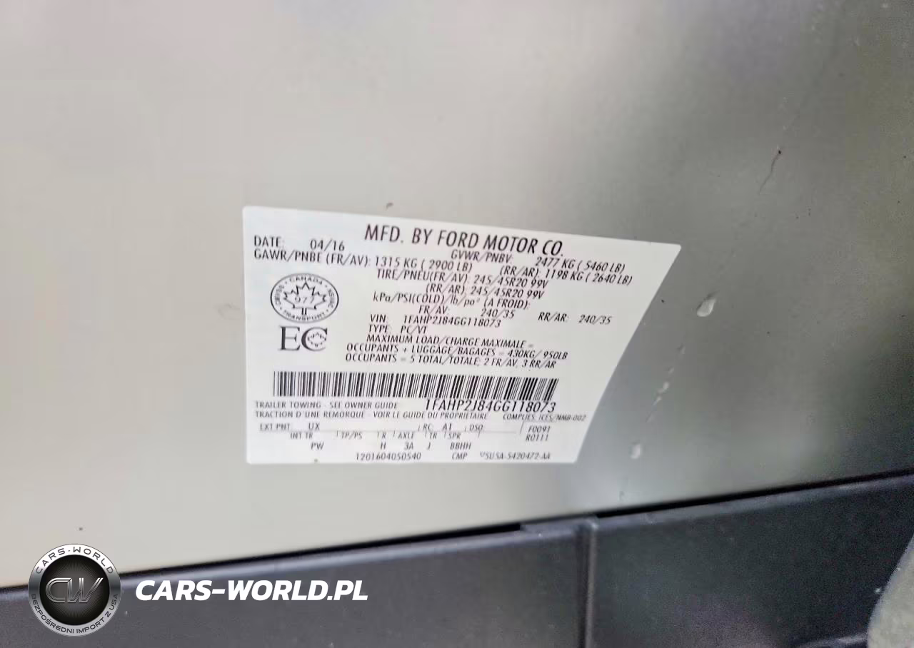 2016 Ford Taurus Limited VIN:1FAHP2J84GG118073 - 12