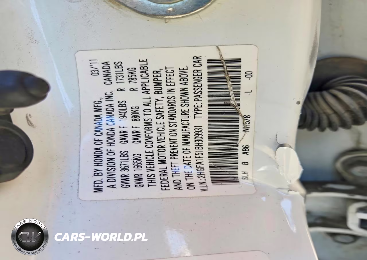 2011 Honda Civic Lx VIN:2HGFA1F51BH309931 - 13