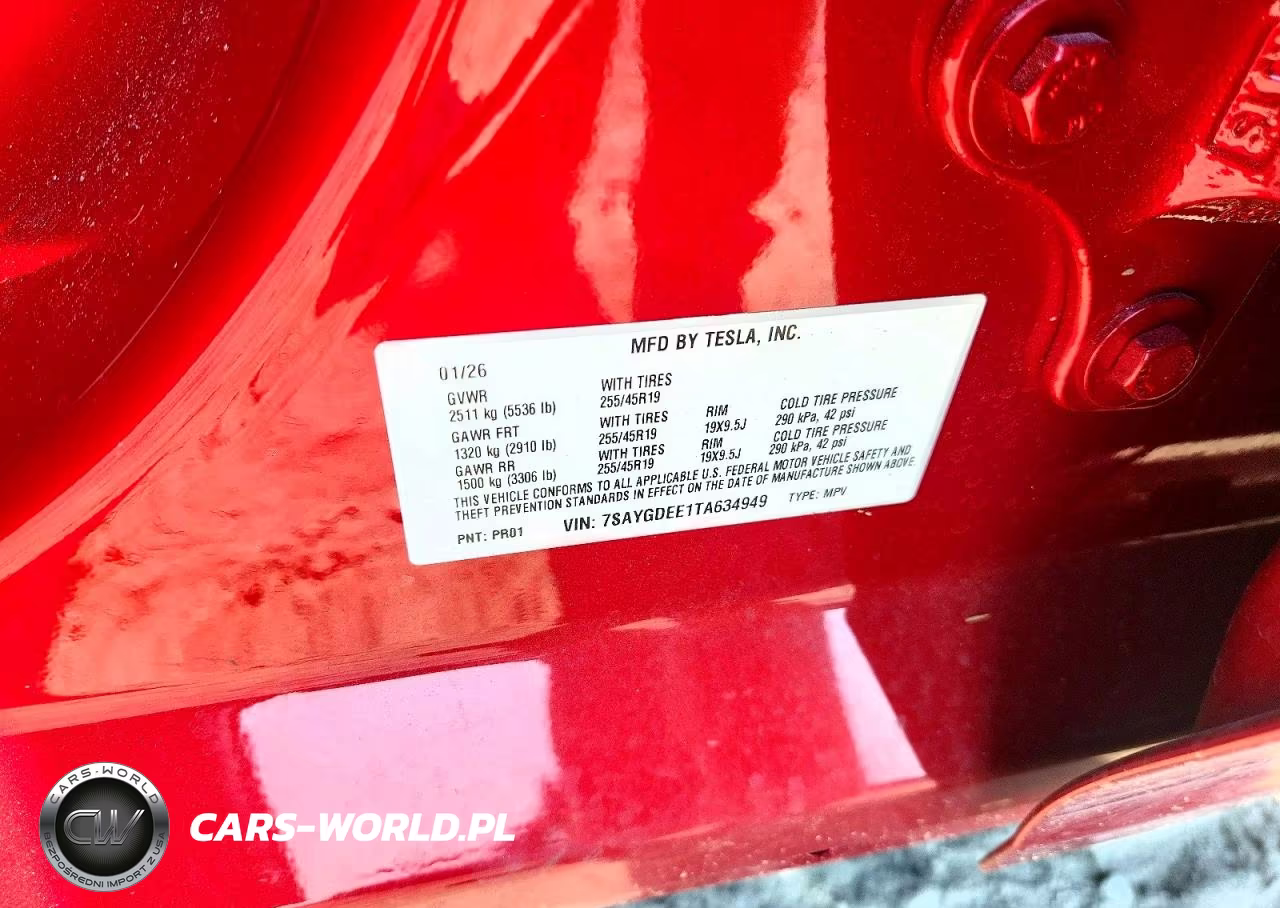 2026 Tesla Model Y VIN:7SAYGDEE1TA634949 - 12