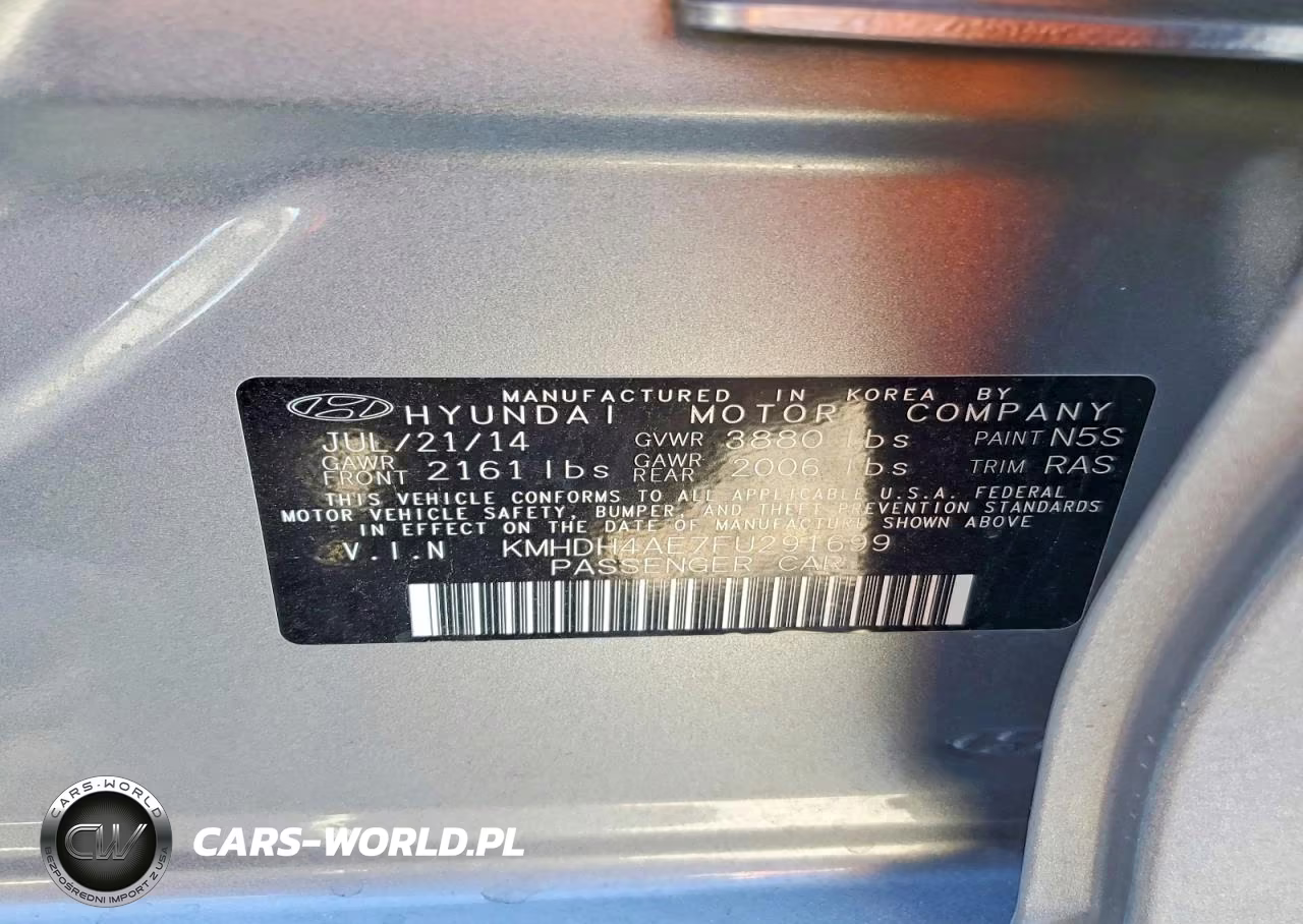 2015 Hyundai Elantra Se VIN:KMHDH4AE7FU291699 - 13