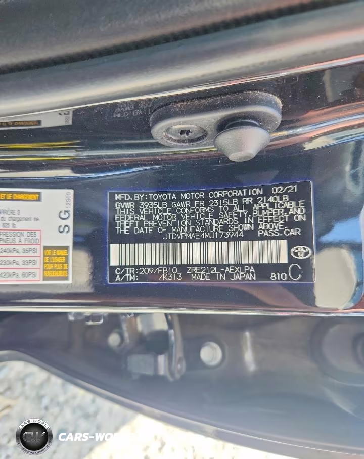 2021 Toyota Corolla Le VIN:JTDVPMAE4MJ173944 - 12