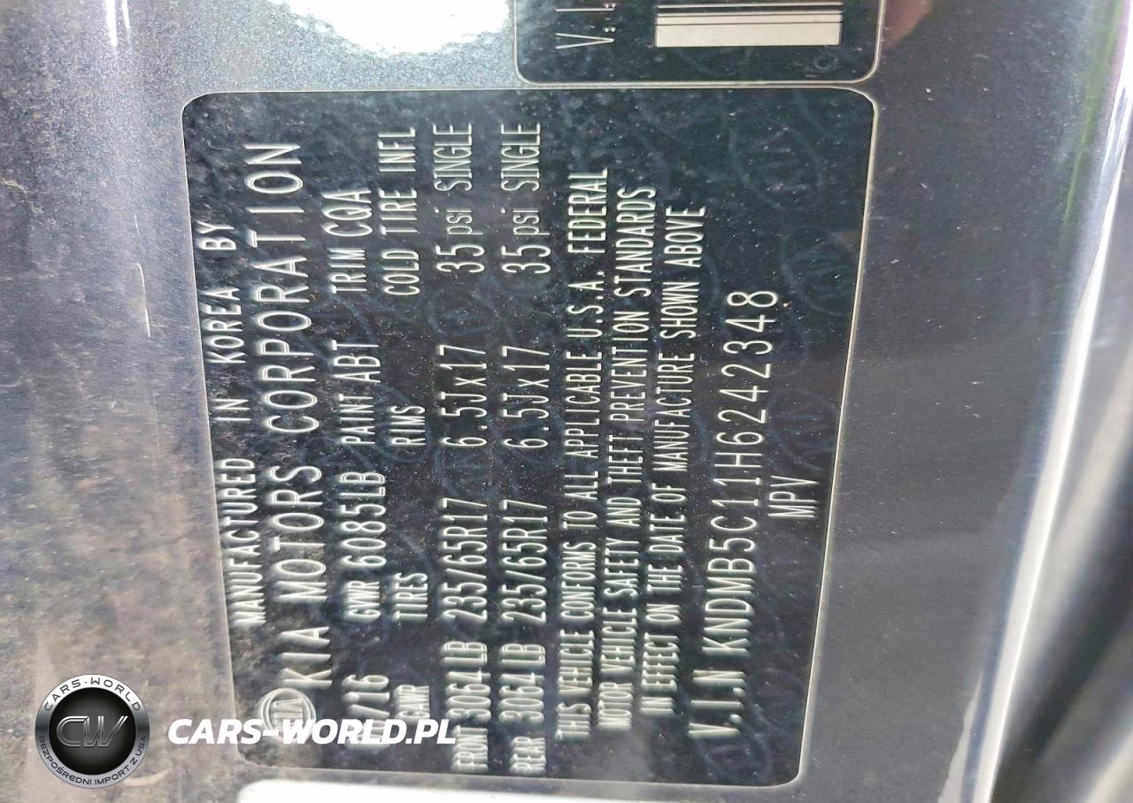 2017 Kia Sedona Lx VIN:KNDMB5C11H6242348 - 13