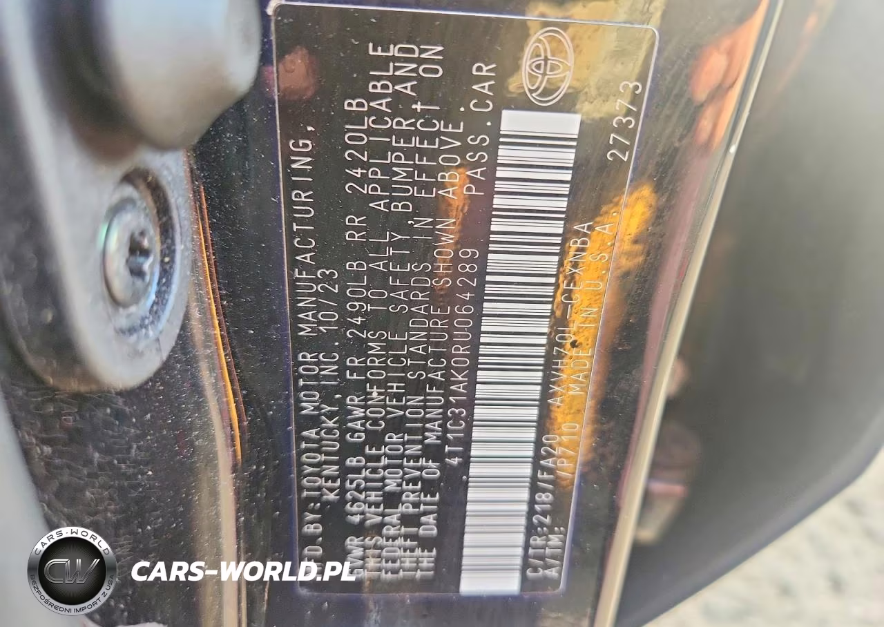 2024 Toyota Camry Le VIN:4T1C31AK0RU064289 - 12