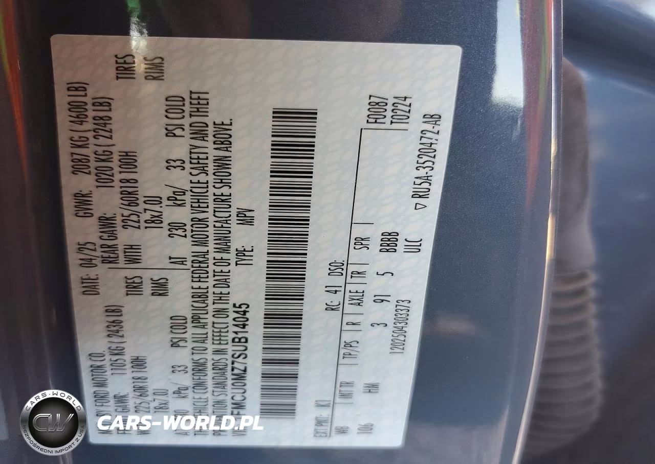 2025 Ford Escape St Line VIN:1FMCU0MZ7SUB14045 - 13