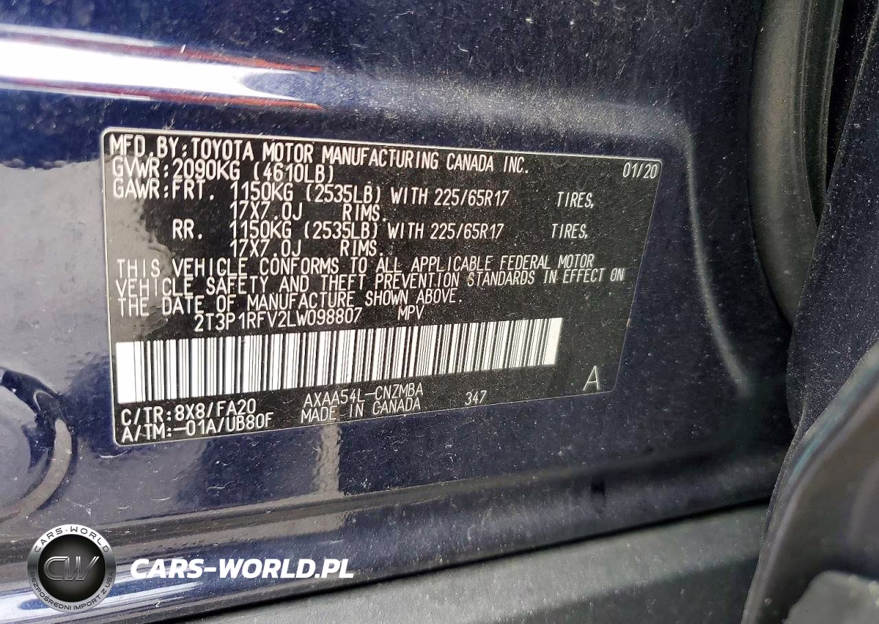 2020 Toyota Rav4 Xle VIN:2T3P1RFV2LW098807 - 14