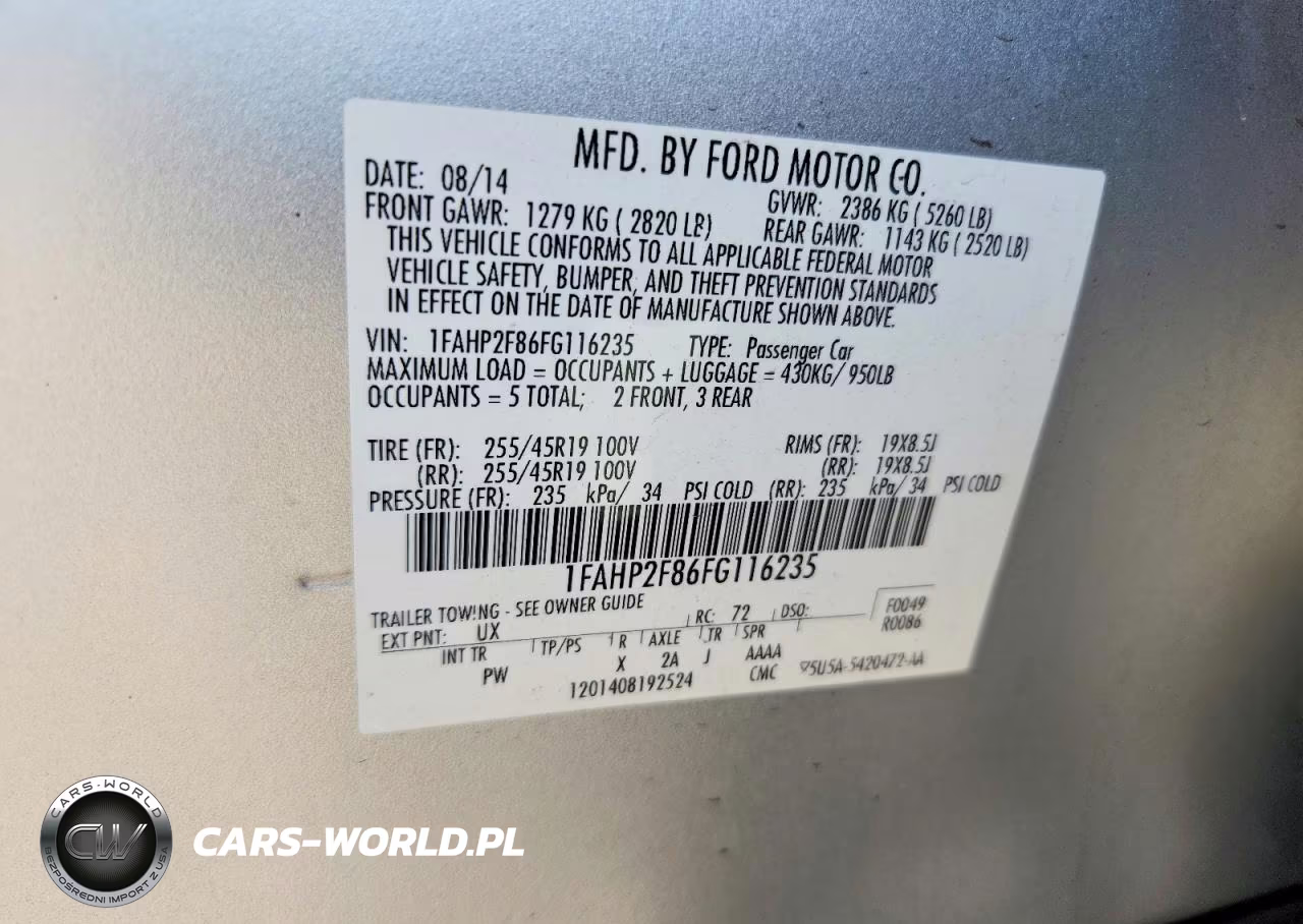 2015 Ford Taurus Limited VIN:1FAHP2F86FG116235 - 12