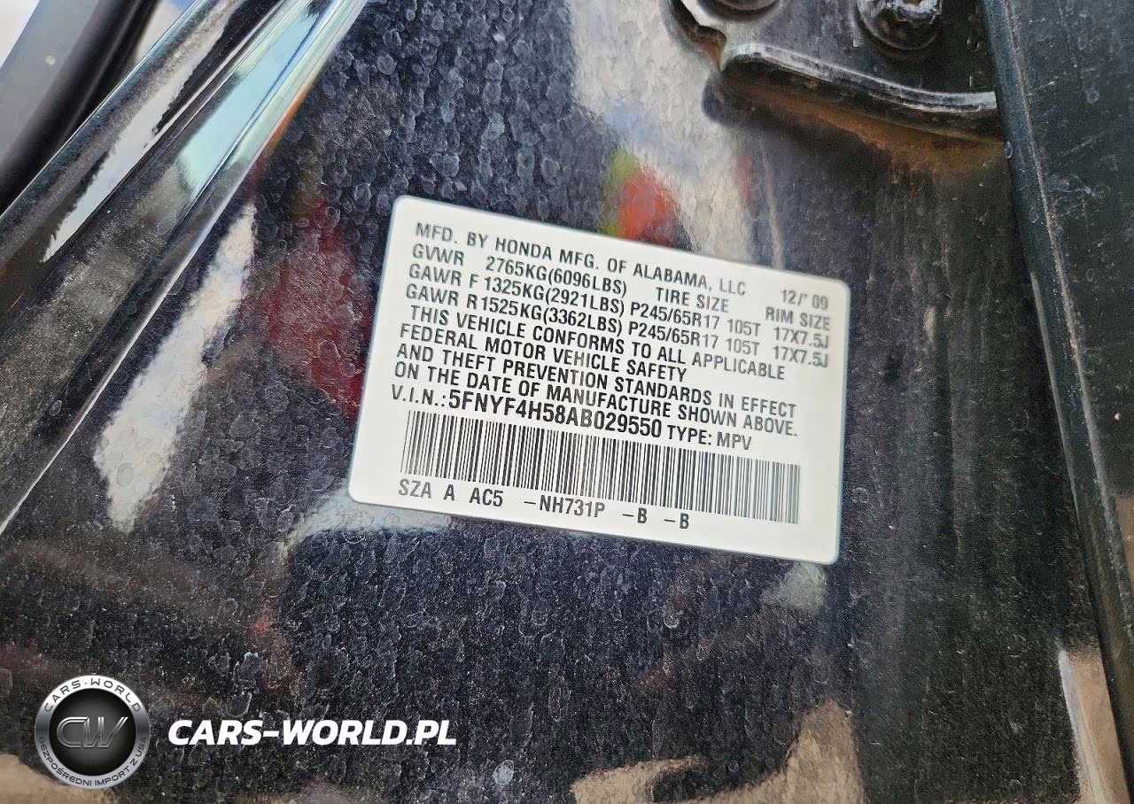 2010 Honda Pilot Exl VIN:5FNYF4H58AB029550 - 13