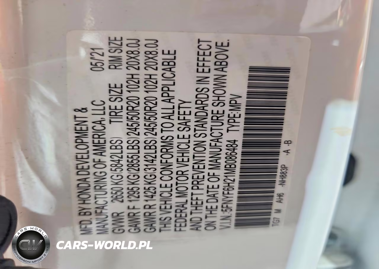 2021 Honda Pilot Se VIN:5FNYF6H21MB086484 - 13