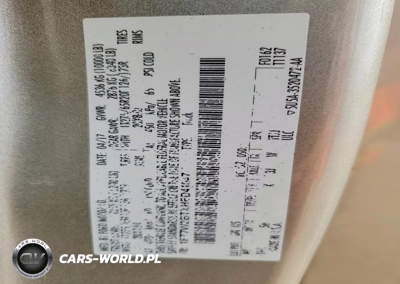 2017 Ford F250 Super Duty VIN:1FT7W2BTXHED41047 - 12