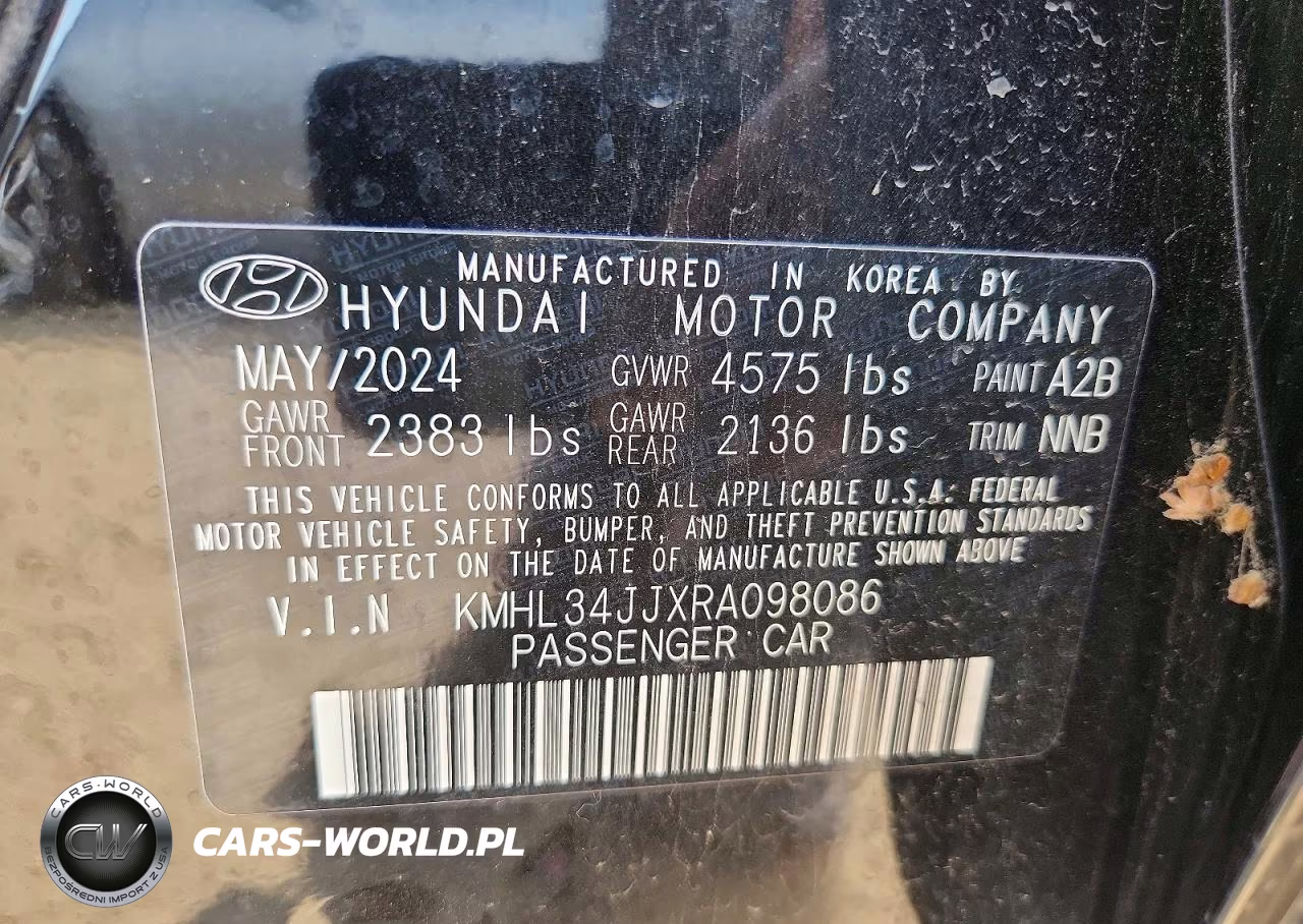 2024 Hyundai Sonata Hybrid Sel VIN:KMHL34JJXRA098086 - 12