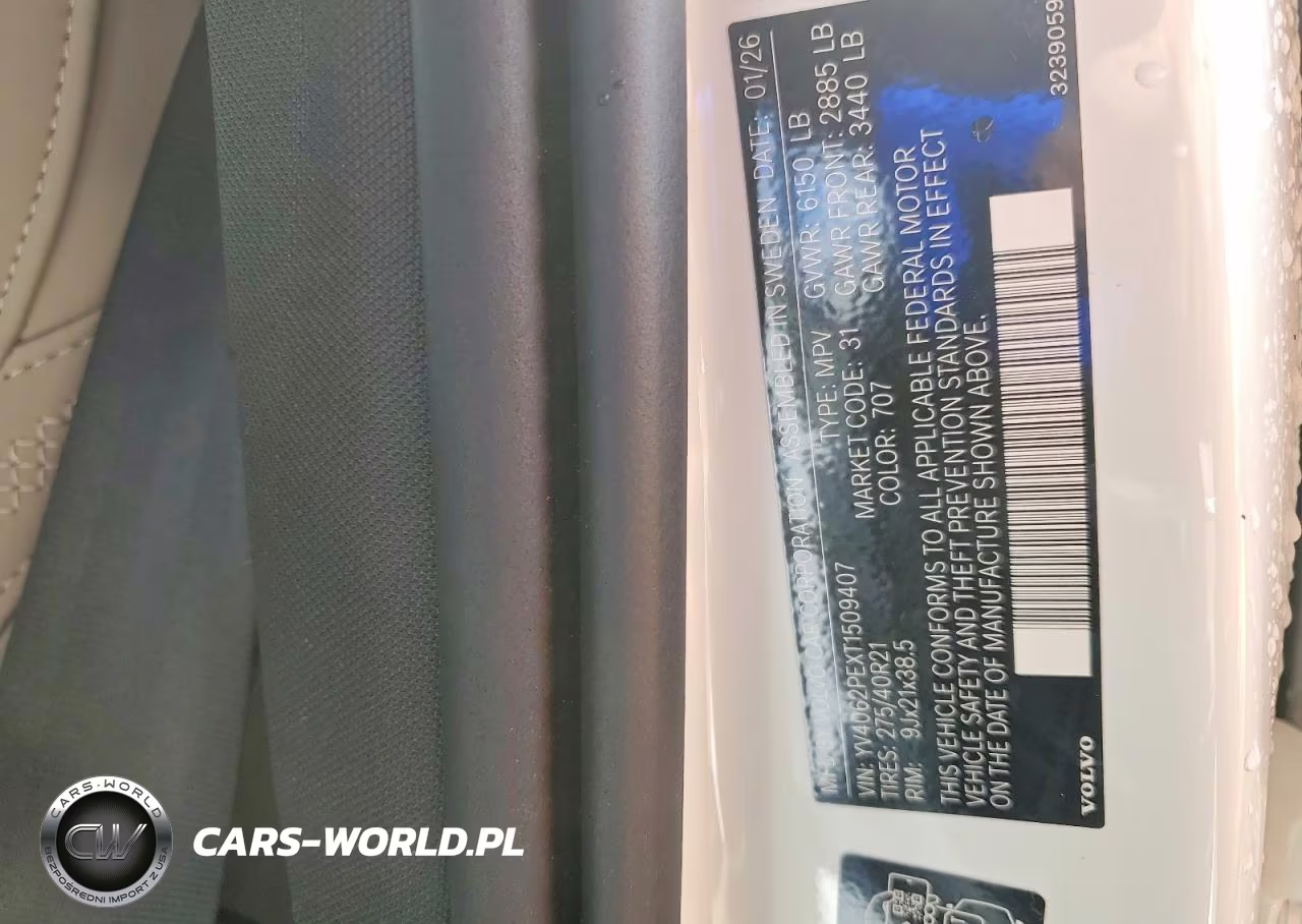 2026 Volvo Xc90 Plus VIN:YV4062PEXT1509407 - 12