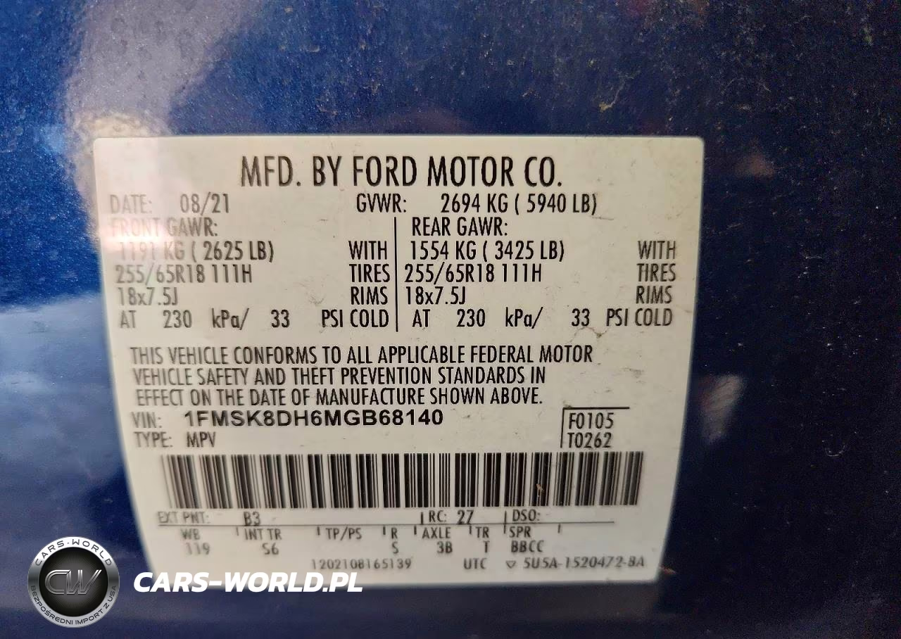 2021 Ford Explorer Xlt VIN:1FMSK8DH6MGB68140 - 13