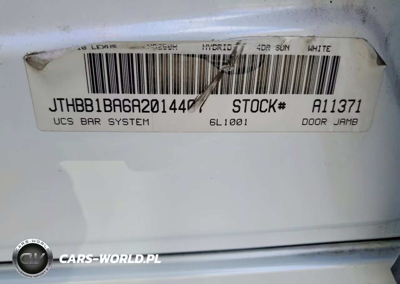 2010 Lexus Hs 250H VIN:JTHBB1BA6A2014407 - 12