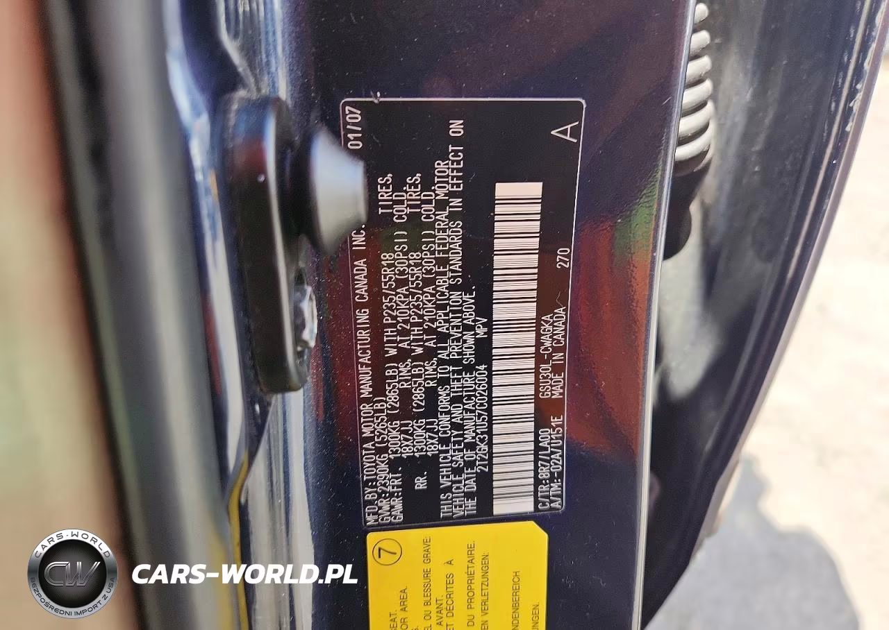 2007 Lexus Rx 350 VIN:2T2GK31U57C026004 - 13