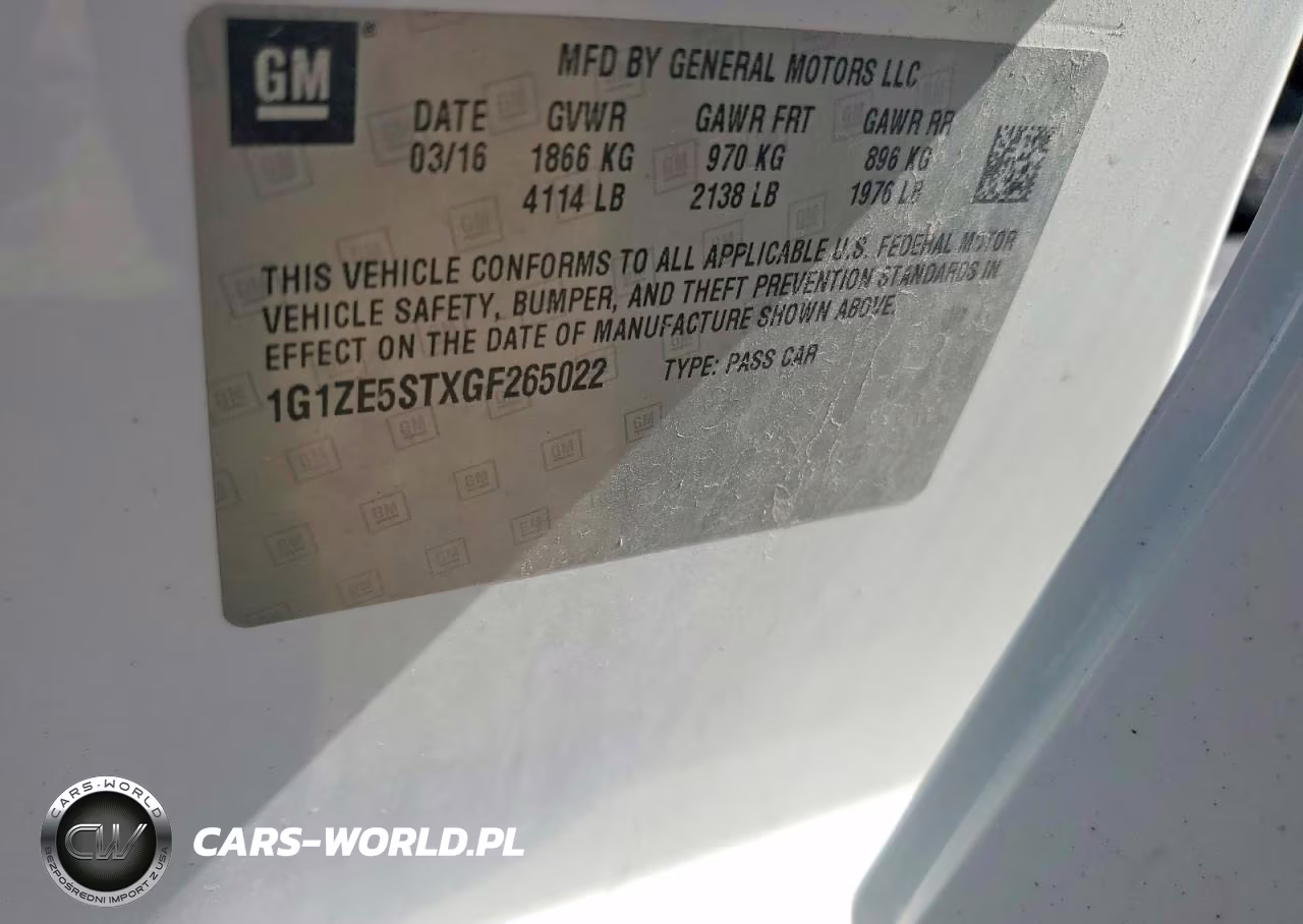 2016 Chevrolet Malibu Lt VIN:1G1ZE5STXGF265022 - 12