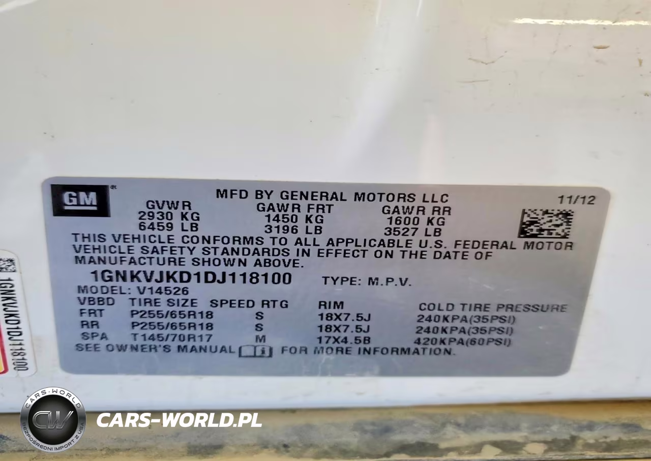 2013 Chevrolet Traverse Lt VIN:1GNKVJKD1DJ118100 - 13