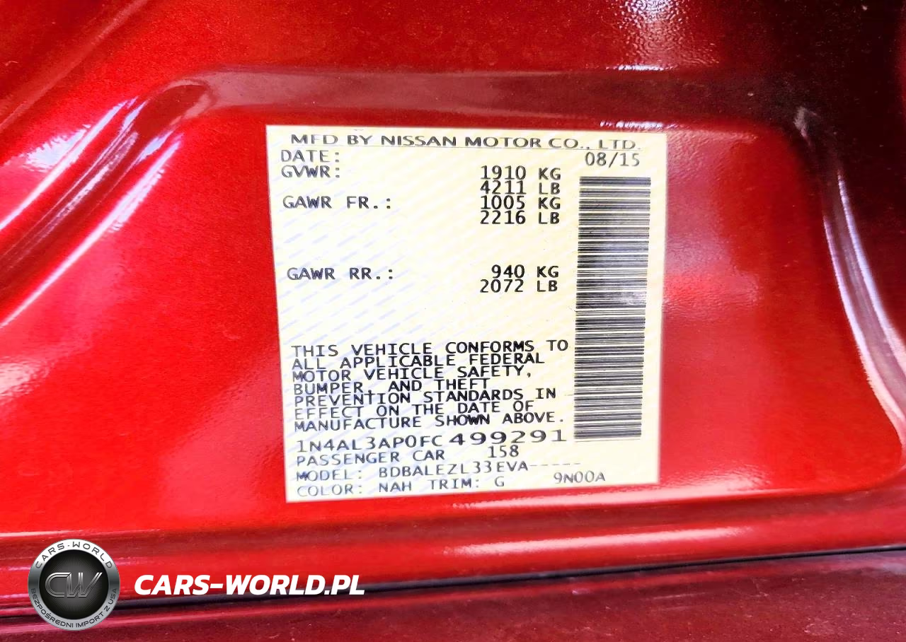2015 Nissan Altima 2.5 S VIN:1N4AL3AP0FC499291 - 12