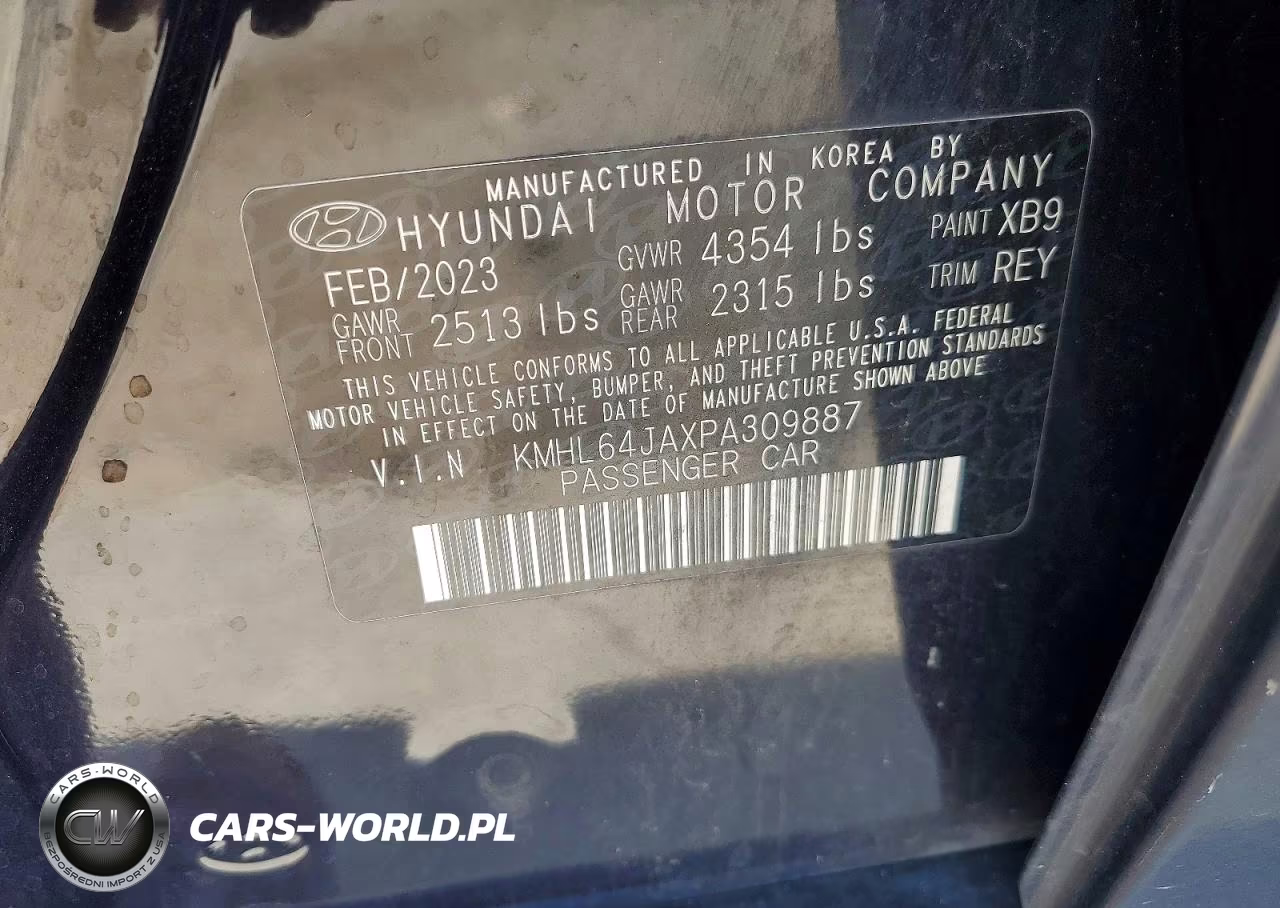 2023 Hyundai Sonata Sel VIN:KMHL64JAXPA309887 - 12