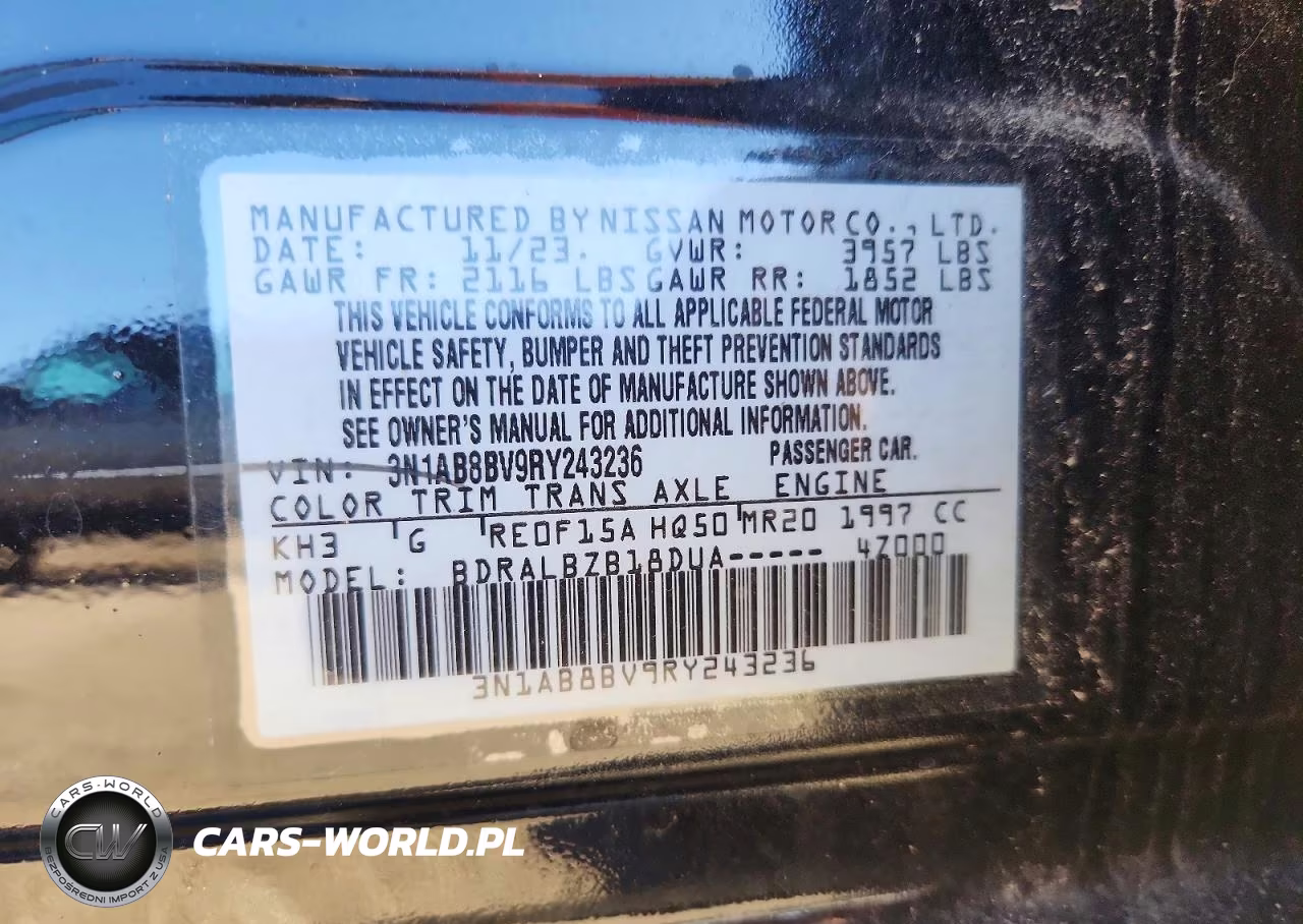 2024 Nissan Sentra S VIN:3N1AB8BV9RY243236 - 13