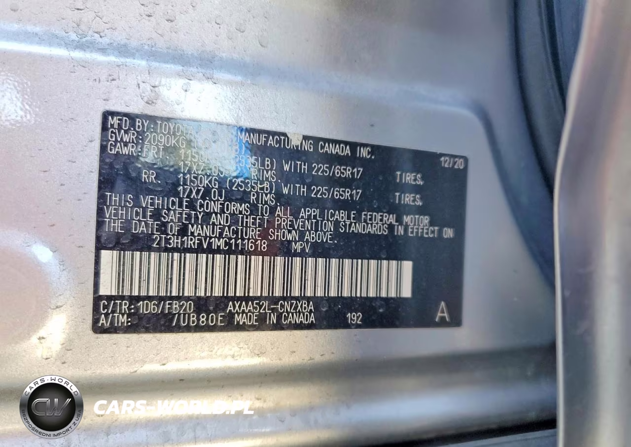 2021 Toyota Rav4 Le VIN:2T3H1RFV1MC111618 - 14